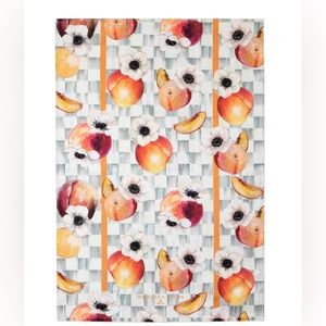 Mackenzie Childs Peaches & Anemones Dish Towe